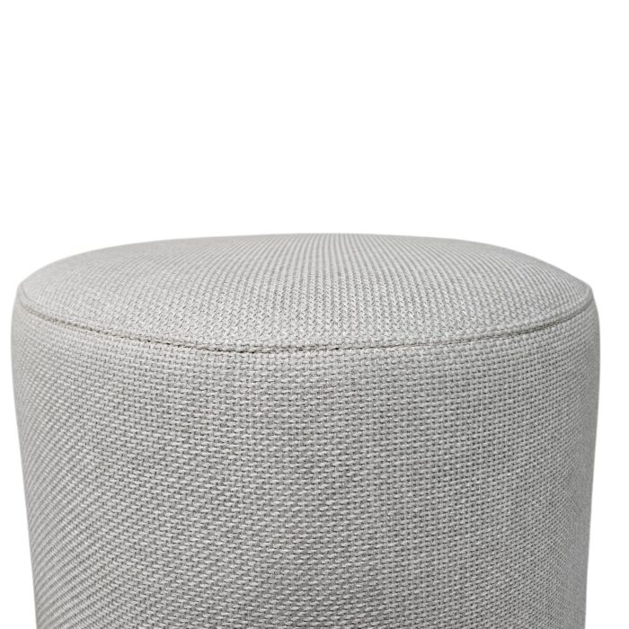 Round Ottoman Eggshell URF2006B Close Up