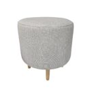 Round Ottoman Eggshell URF2006B Side