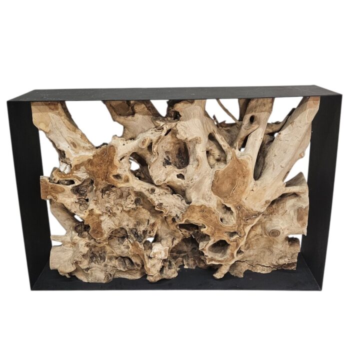 Steel and Teak Root Console Table NJA9608A Steel and Teak Root Console Table NJA9608A