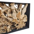 Steel and Teak Root Console Table NJA9608A Close Up