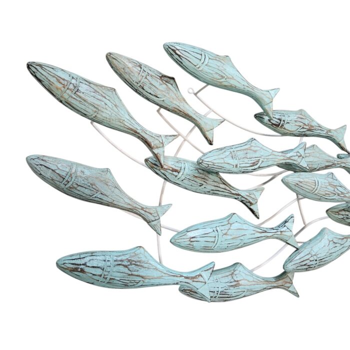 Swimming Fish Wall Panel Blue IWD0046A Close Swimming Fish Wall Panel Blue IWD0046A Close