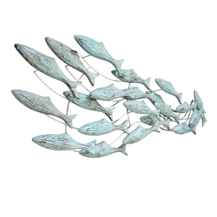 Swimming Fish Wall Panel Blue IWD0046A Side Swimming Fish Wall Panel Blue IWD0046A Side