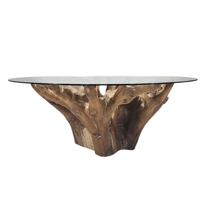 Teak Root Dining Table INJ0760A12 Front Teak Root Dining Table INJ0760A12 Front