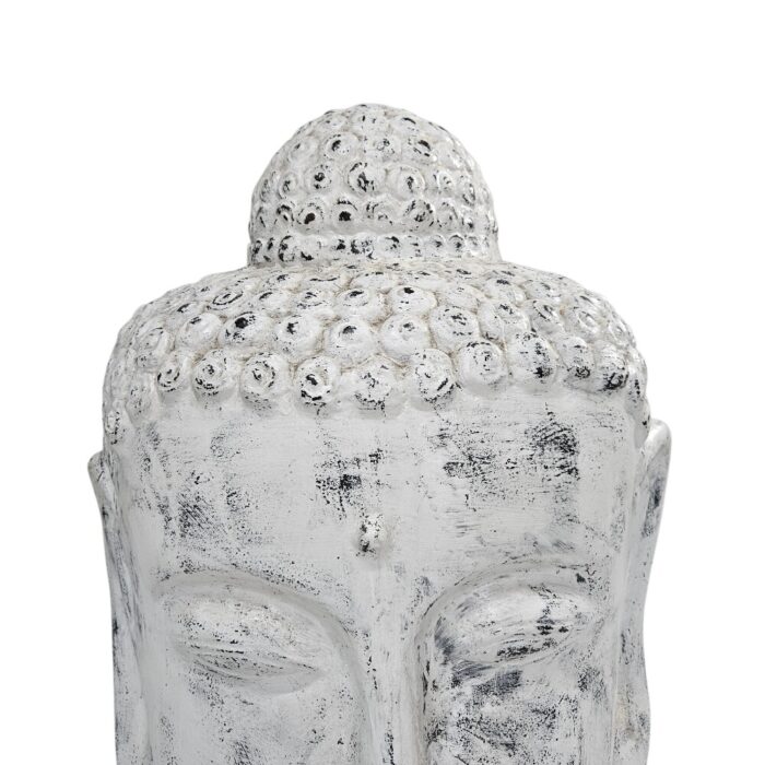 Thai Buddha Head Main LJP3937 Close White Thai Buddha Head