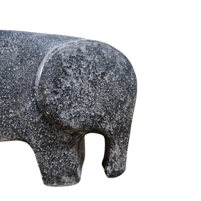 Artisan grey elephant figurine