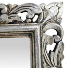 Fleur De Lis Silver Carved Mirror MAD0630A Close Up