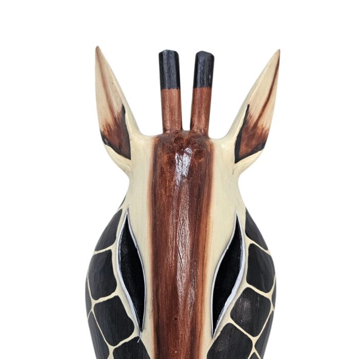 Giraffe Wooden Mask Wall Hanging GAL0800A 50cm Close Up