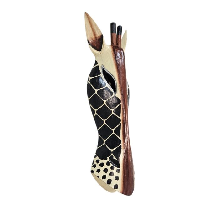Giraffe Wooden Mask Wall Hanging GAL0800A 50cm Side
