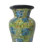 Green And Blue Mosaic Vase YUB0600E Close Up