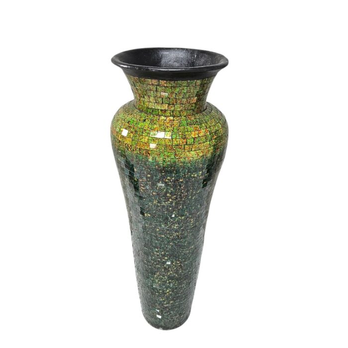 Green And Orange Mosaic Vase YUB0600G Green And Orange Mosaic Vase YUB0600G