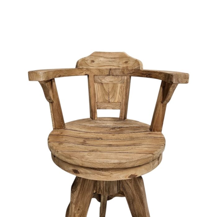 Ivar Arms Teak Bar Chair MUL0401A Close Up
