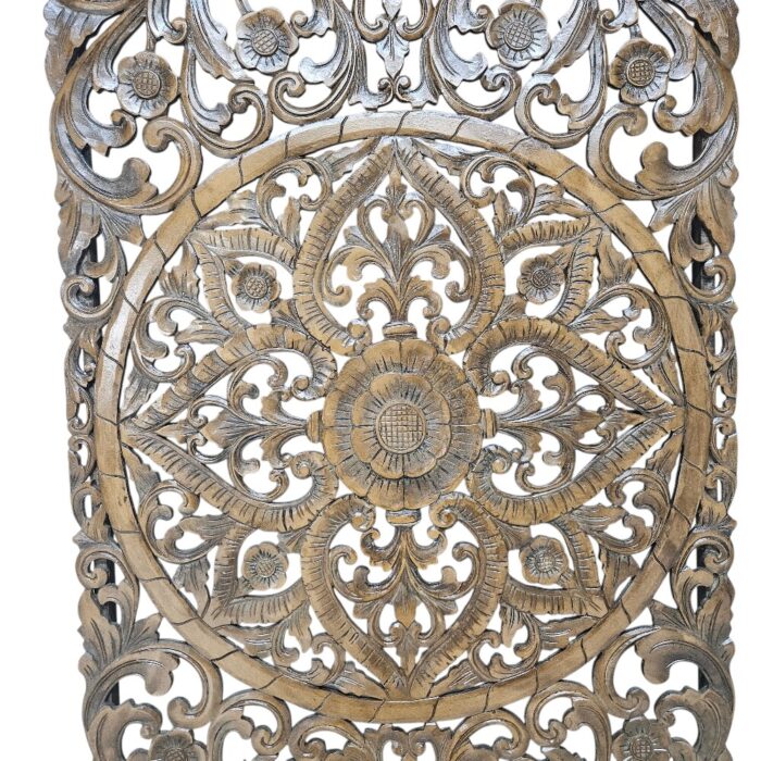 Mandala Carved Panel Headboard MAD1286A Close Mid