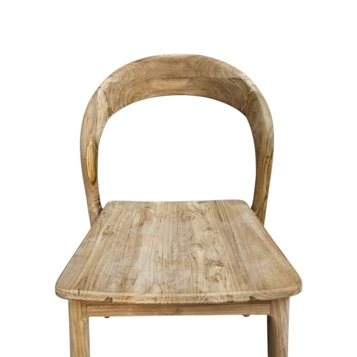 Sola Teak Stsck Dining Chair JAM0300 Close Front Sotran Dekorativ Sola Teak Stackable Dining Chair