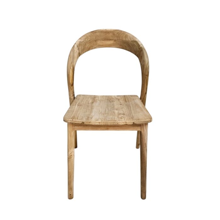Sola Teak Stsck Dining Chair JAM0300 Front Sotran Dekorativ Sola Teak Stackable Dining Chair