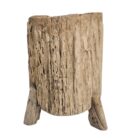 Teak Log On Stand Holder KAB0152 Front