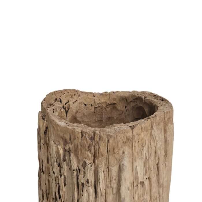 Teak Log On Stand Holder KAB0152 close