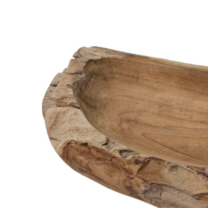 Teak Long Erosi Bowl KAB0112 Close