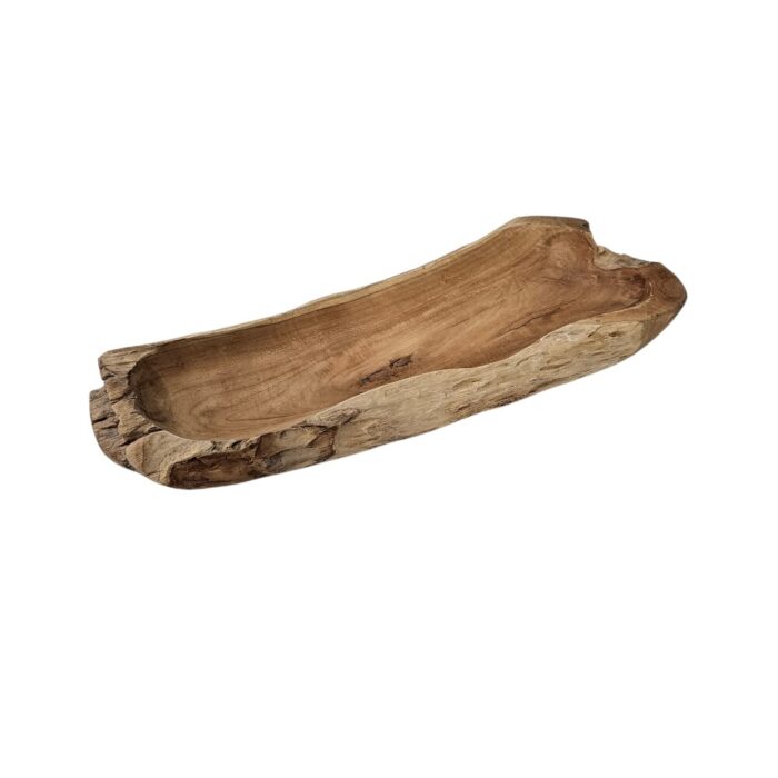 Teak Long Erosi Bowl KAB0112 Side