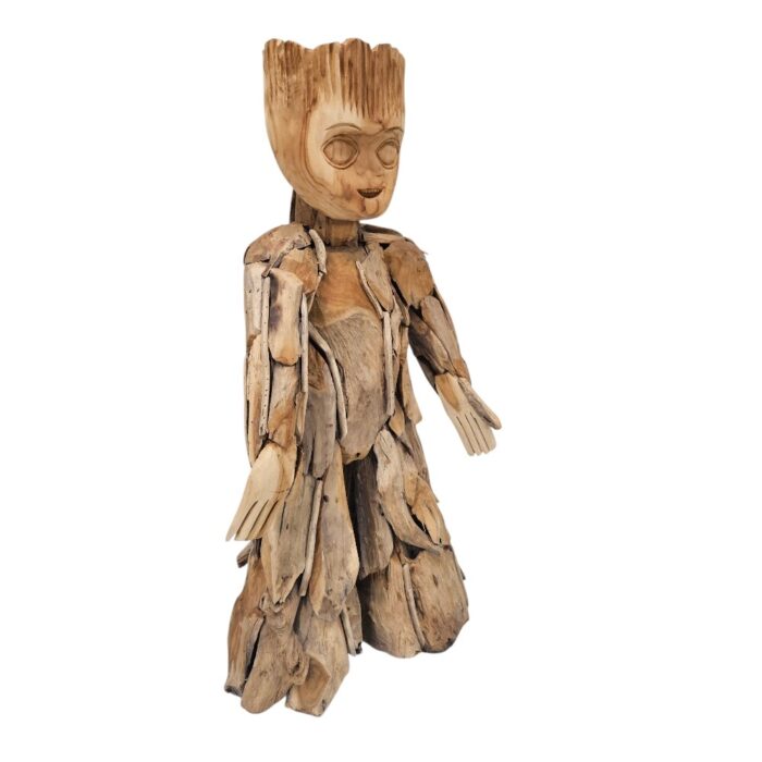 Teak Root Mini Groot Sculpture KAB0005 Side Teak Root Mini Groot Sculpture KAB0005 Side