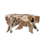 Teak Root Square Side Table Block INJ3150A11 Front
