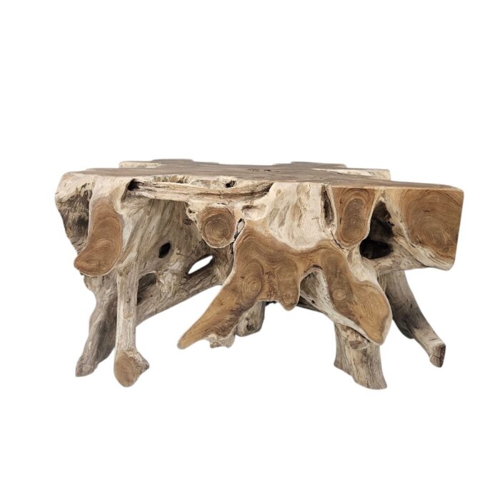 Teak Root Square Side Table Block INJ3150A11 Front Teak Root Square Side Table Block INJ3150A11 Front