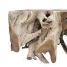 Teak Root Square Side Table Block INJ3150A9 Close