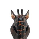 Wooden Giraffee Mask Wall Haning GAL0804C 18cm Close Up