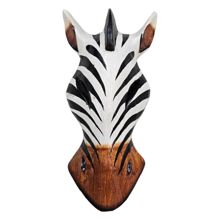 Zebra Wood Mask Wall Hanging GAL0900C 20cm Zebra Wood Mask Wall Hanging GAL0900C 20cm