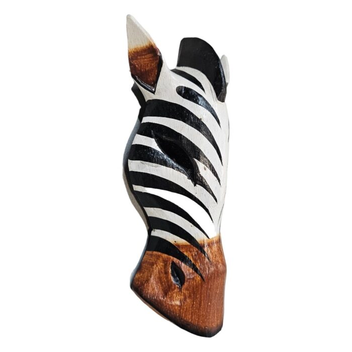 Zebra Wood Mask Wall Hanging GAL0900C 20cm Side Zebra Wood Mask Wall Hanging GAL0900C 20cm Side