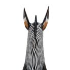 Zebra Wooden Mask Waves Wall Hanging GAL0906 1m Close