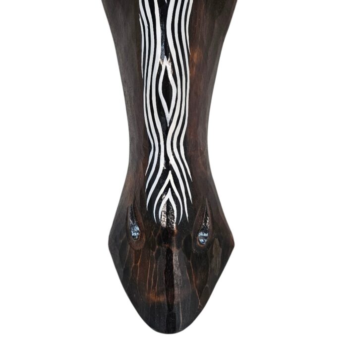 Zebra Wooden Mask Waves Wall Hanging GAL0906 1m Close Bottom Zebra Wooden Mask Waves Wall Hanging GAL0906 1m Close Bottom