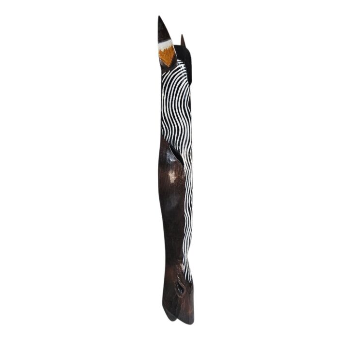 Zebra Wooden Mask Waves Wall Hanging GAL0906 1m Close Side Zebra Wooden Mask Waves Wall Hanging GAL0906 1m Close Side