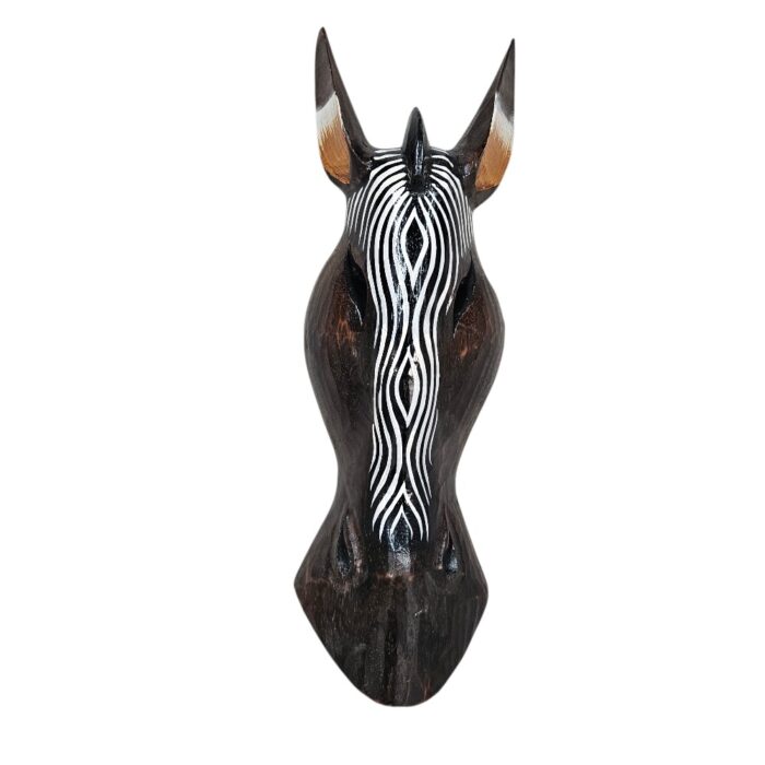 Zebra Wooden Mask Waves Wall Hanging GAL0906A 50cm Zebra Wooden Mask Waves Wall Hanging GAL0906A 50cm
