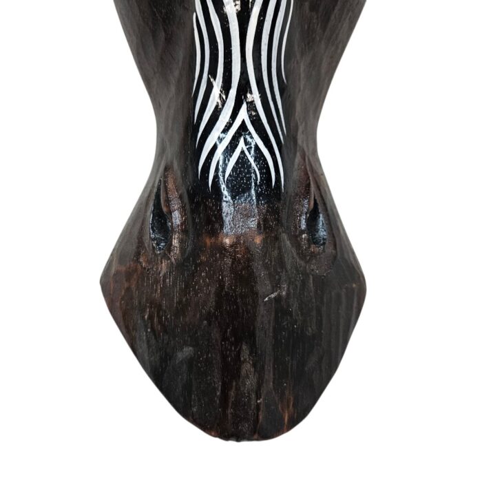 Zebra Wooden Mask Waves Wall Hanging GAL0906A 50cm Bottom Close Zebra Wooden Mask Waves Wall Hanging GAL0906A 50cm Bottom Close