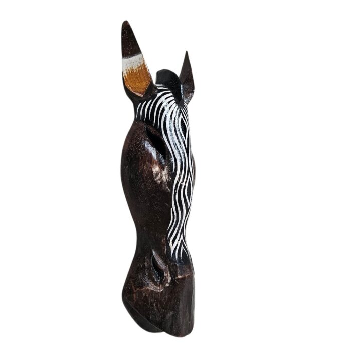 Zebra Wooden Mask Waves Wall Hanging GAL0906A 50cm Side Zebra Wooden Mask Waves Wall Hanging GAL0906A 50cm Side