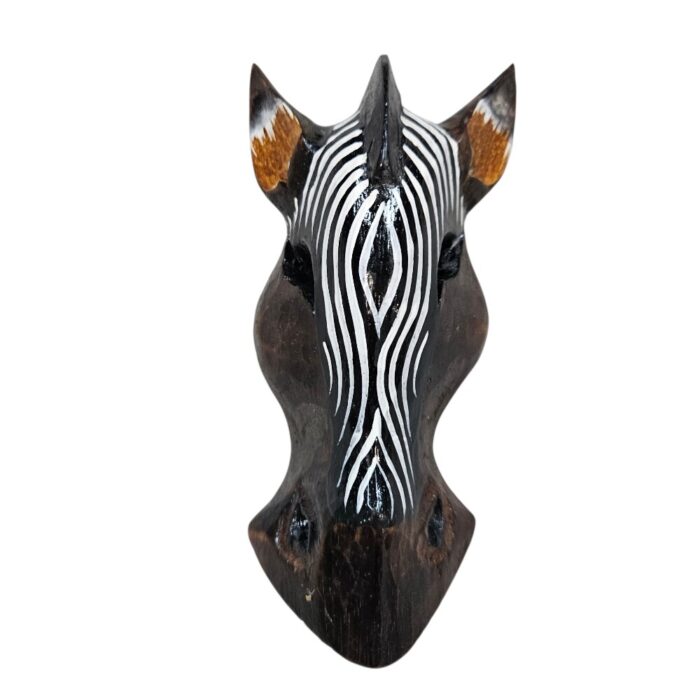 Zebra Wooden Mask Waves Wall Hanging GAL0906C 18cm Zebra Wooden Mask Waves Wall Hanging GAL0906C 18cm