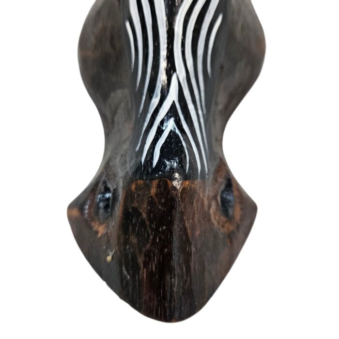 Zebra Wooden Mask Waves Wall Hanging GAL0906C 18cm Close Up Zebra Wooden Mask Waves Wall Hanging GAL0906C 18cm Close Up
