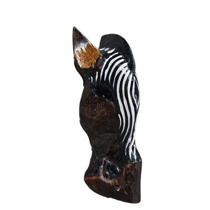 Zebra Wooden Mask Waves Wall Hanging GAL0906C 18cm Side Zebra Wooden Mask Waves Wall Hanging GAL0906C 18cm Side