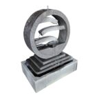 3 Tier 1m Wheel Garden Stone Fountain SSP0333 Close Side