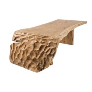 Carved Waterfall Suar Bar Table