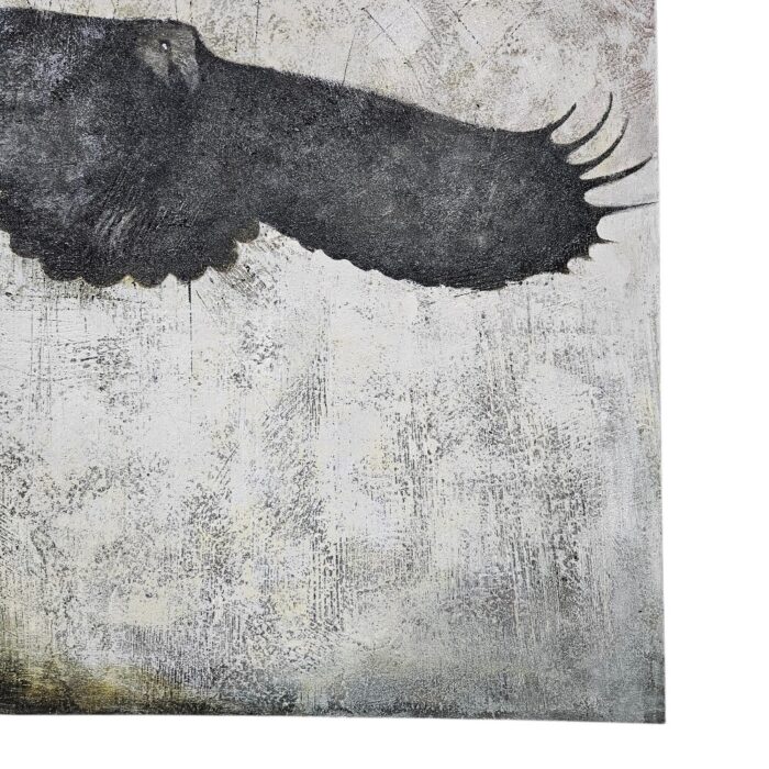 Eagle In Flight Acrylic Painting KRE3514 Close Bottom
