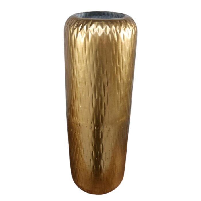 Hammered Golden Iron Vase KMH18055 Top