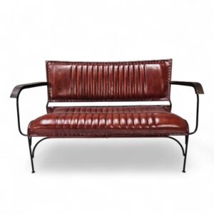 Heston Leather Arms Bench