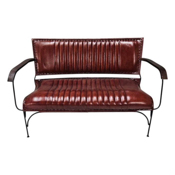 Heston Leather Bench With Arms KMF28511 Top Heston Leather Bench With Arms KMF28511 Top