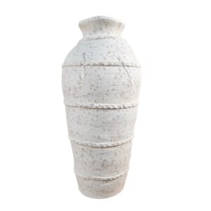 Lada Terracotta White Vase