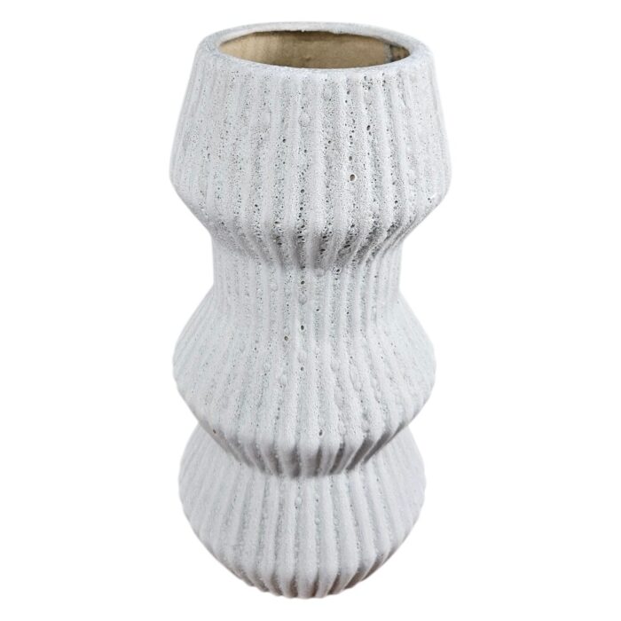 Lamar Ceramic Grey Vase KMH18062 Top
