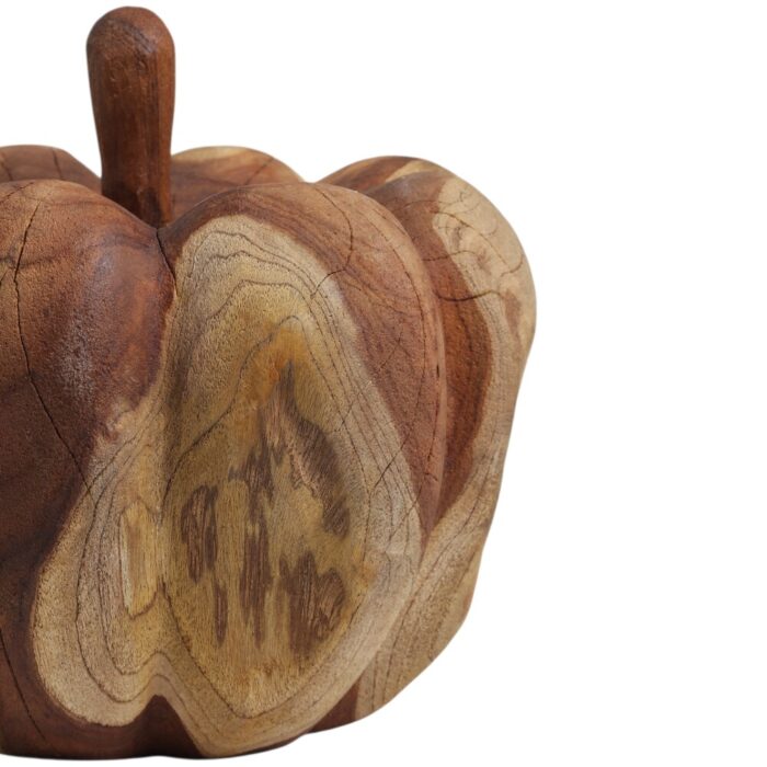 Wooden Cinderella Pumpkin Close Side