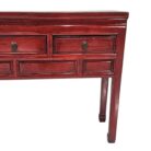 Ying Red Elm Console Table NBA3065 Close Up