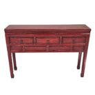 Ying Red Elm Console Table NBA3065 Top