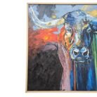 Abstak Bull Painting KRE3542 Close Bottom